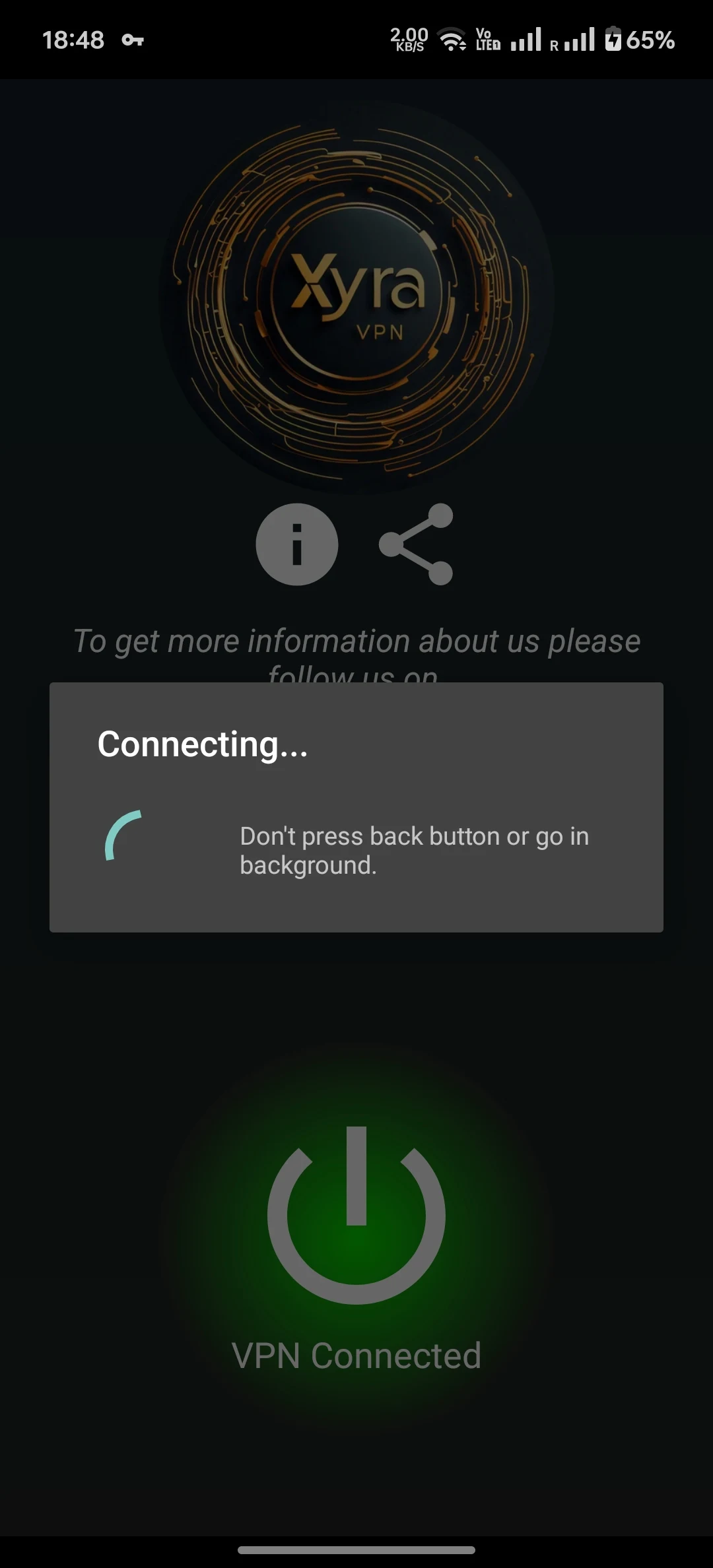 Xyra VPN screenshot